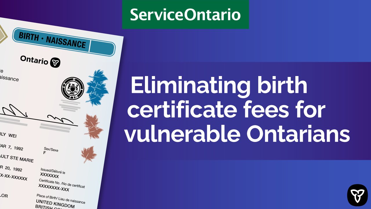 Eliminating Birth Certificate Fee