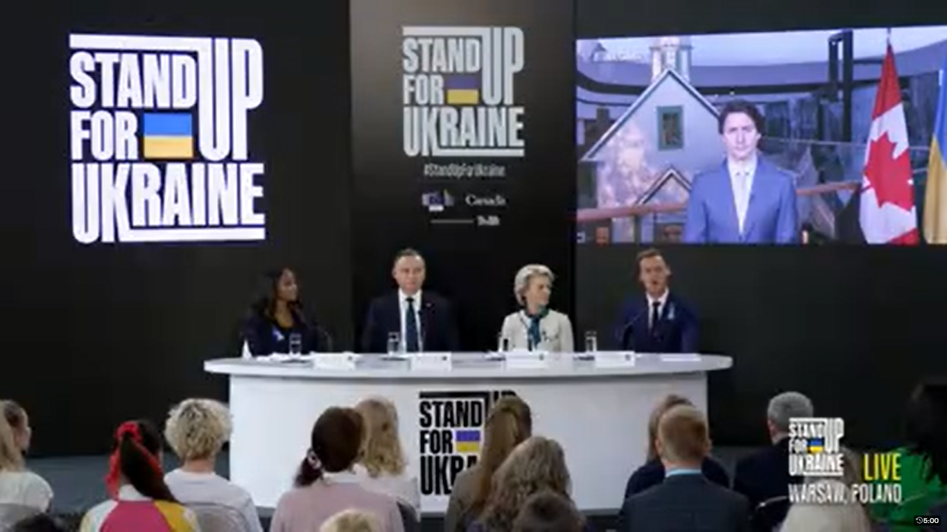 Prime Minister co-convenes the Stand Up for Ukraine pledging event