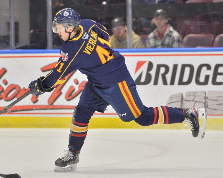Evan Vierling of the Barrie Colts. Photo by Terry Wilson / OHL Images