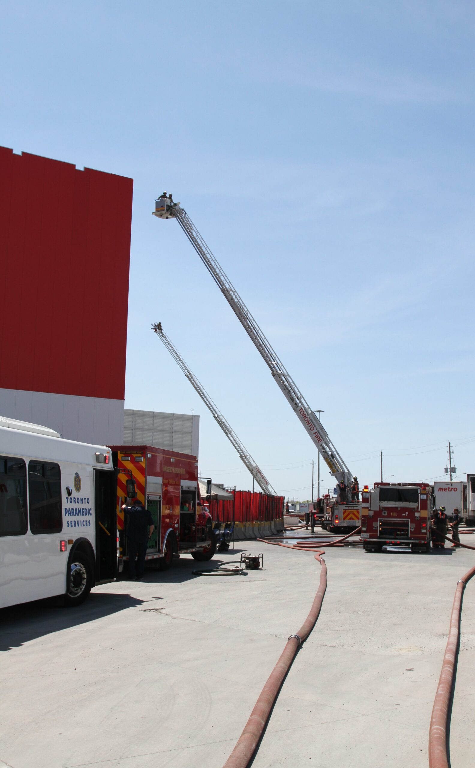 Toronto Fire responded to reports of a roof