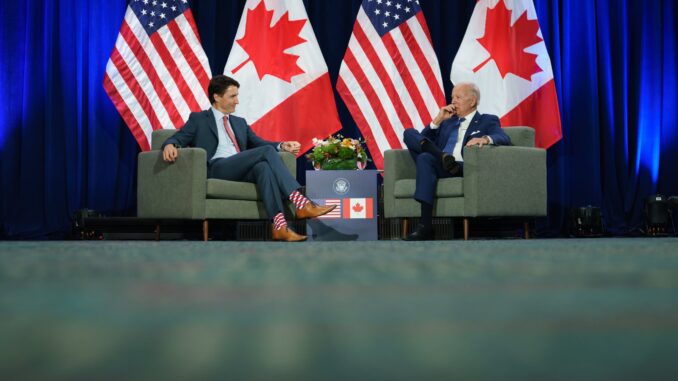 Justin Trudeau meets with the President of the United States of America, Joe Biden