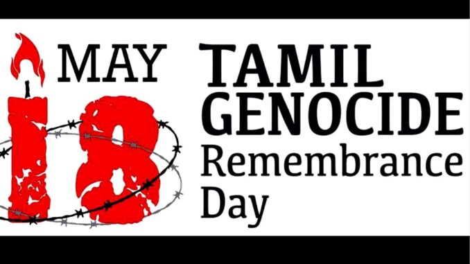 Tamil Genocide Remembrance Day Poster (Photo from Twitter)