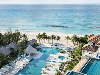 Aerial view of Sandals Barbados beachfront resort – Barbados January travel 2026.